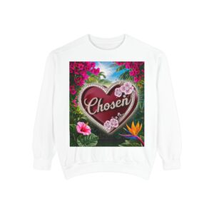Sweatshirt Unisex Inspirational-with our "Chosen" 'Solid Red Heart' Design! Christian Uplifting Faith-Based Apparel Gospel Philippians 4:8