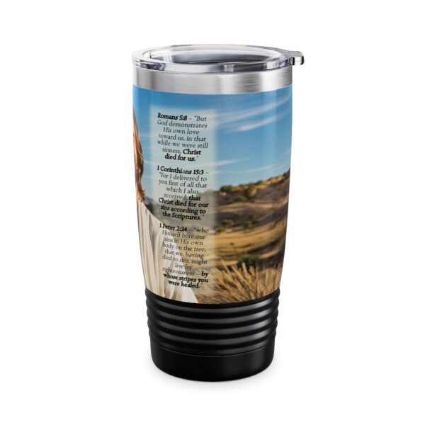Our inspirational "Just Jesus" and Verses on Salvation Design Tumbler | 20oz Inspirational Travel Mug, Motivational Drinkware, Perfect for Gifting - Image 14