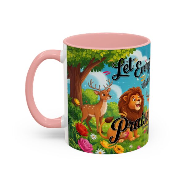 Our inspirational "Let Everything that has Breath Praise the Lord!" Ceramic Accent Coffee Mug Design is Perfect for Wedding Gifts, Inspirational Decor - Image 11