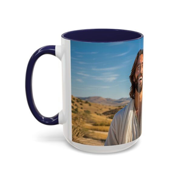 Our inspirational "Just Jesus" Ceramic Accent Coffee Mug Design is Perfect for Wedding Gifts, Inspirational Decor - Image 23