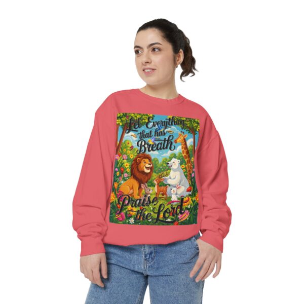 Sweatshirt Unisex with our inspirational "Let Everything that has Breath Praise the Lord!" Design! Faith Apparel Gospel Fashion Jumper, Pullover - Image 41