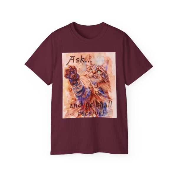 Our "Ask ...and ye shall receive" Matt 7:7 featuring a Maine Coon Cat asking for a treat! Vintage Christian Faith Apparel Unisex Cotton T-Shirt, Thoughtful Quote, Philippians 4:8 - Image 18