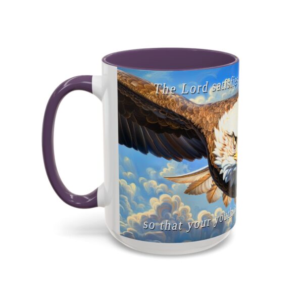 Our inspirational 'Soaring Eagle' and Psalm 103:5 'your youth is renewed like the eagles' design Ceramic Accent Coffee Mug Design is Perfect for Wedding Gifts, Inspirational Decor - Image 59