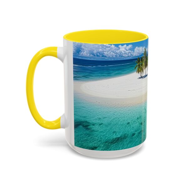 Our inspirational "Five Palm Island" Ceramic Accent Coffee Mug Design is Perfect for Wedding Gifts, Inspirational Decor - Image 63