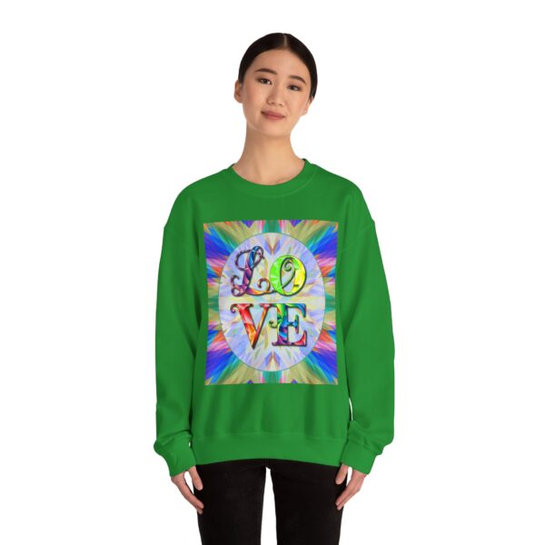 Crewneck Sweatshirt-with our inspirational "Love" 'kaleidoscope' Design!! Vintage Inspired Faith Apparel, Gospel Fashion Unisex Heavy - Image 16