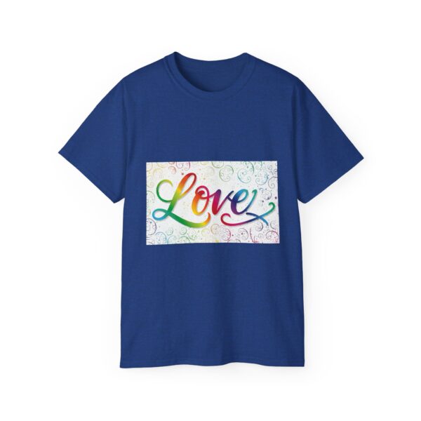 Our inspirational "Love" 'spirals' Design!! on a Christian Unisex Cotton T-Shirt, Faith Spiritual Apparel, Love Gift - Image 21
