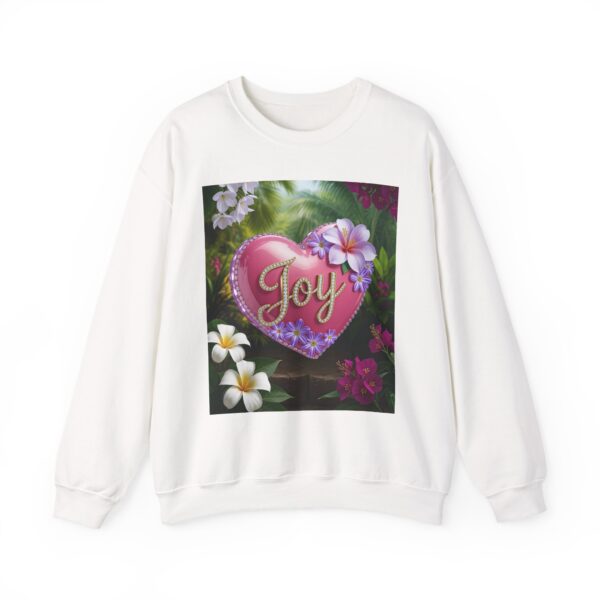Crewneck Sweatshirt-with our inspirational "Joy" 'Solid Pink Heart' Design!! Vintage Inspired Faith Apparel, Gospel Fashion Unisex Heavy - Image 4