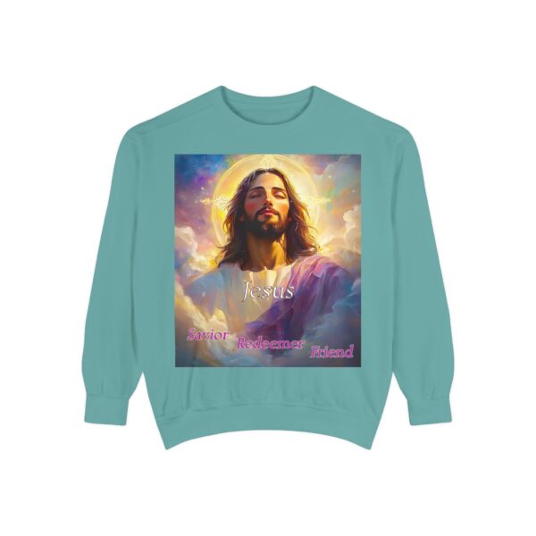 Sweatshirt Unisex our inspirational 'Jesus: Savior, Redeemer, Friend' design! Faith Apparel Gospel Fashion Jumper, Pullover - Image 20