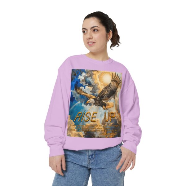 Sweatshirt Unisex Inspirational-with our "RISE UP" 'soaring eagle' design with Isaiah 40:31! Faith Apparel Gospel Fashion Jumper, Pullover - Image 39