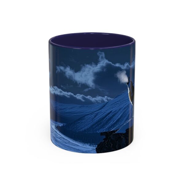 Our inspirational 'Wolf Moon' Ceramic Accent Coffee Mug Design is Perfect for Wedding Gifts, Inspirational Decor - Image 5