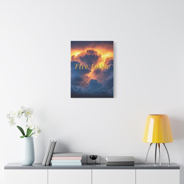Inspirational matte Canvas Wall Art, with 'Storm Light' "Fire Inside" design! Beauty of Creation Tropical Storm Home Decor Uplifting Artwork - Image 5
