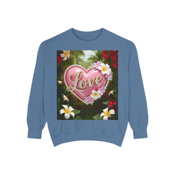 Sweatshirt Unisex with our Inspirational "Love" 'Solid Pink Heart' Design! Faith Apparel Gospel Fashion Jumper, Pullover - Image 2
