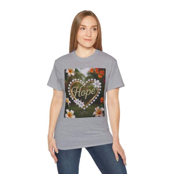 Our "Hope" Inspirational 'Diamond Ring Heart' Design Vintage Christian Faith Apparel Unisex Cotton T-Shirt, Thoughtful Quote, Philippians 4:8 - Image 8