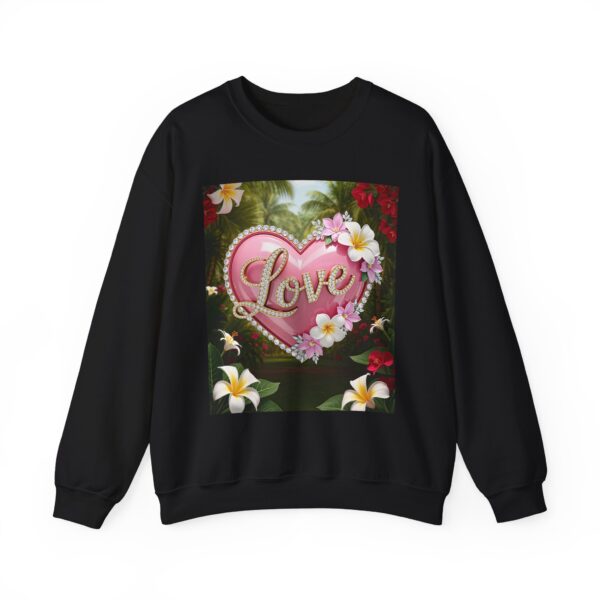Crewneck Sweatshirt-with our inspirational "Love" 'Solid Pink Heart' Design!! Vintage Inspired Faith Apparel, Gospel Fashion Unisex Heavy - Image 8