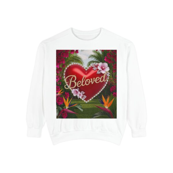 Sweatshirt Unisex Inspirational-Our "Beloved" 'Solid Red Heart' design! Christian Virtues Uplifting Faith-Based Apparel Gospel Comfort - Image 3
