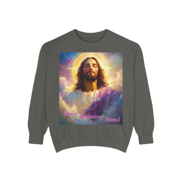 Sweatshirt Unisex our inspirational 'Jesus: Savior, Redeemer, Friend' design! Faith Apparel Gospel Fashion Jumper, Pullover - Image 17