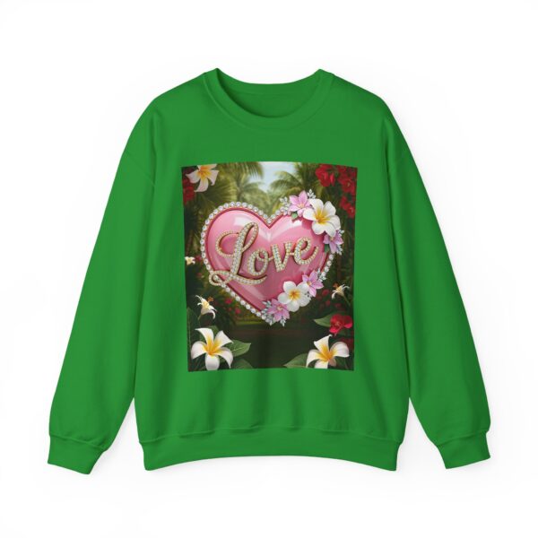 Crewneck Sweatshirt-with our inspirational "Love" 'Solid Pink Heart' Design!! Vintage Inspired Faith Apparel, Gospel Fashion Unisex Heavy - Image 15