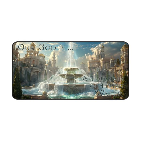 Inspirational Desk Mat "Our God is a Fountain of Living Water" Heavenly Christian Bible Verse Scripture Mouse Pad Office Decor Accessory - Image 9