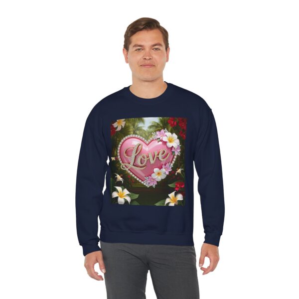 Crewneck Sweatshirt-with our inspirational "Love" 'Solid Pink Heart' Design!! Vintage Inspired Faith Apparel, Gospel Fashion Unisex Heavy - Image 18