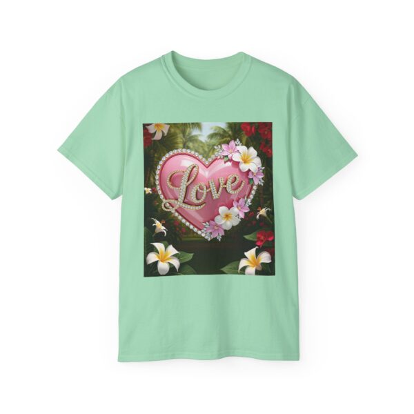 Our inspirational "Love" 'Solid Pink Heart' Design! on a Christian Unisex Cotton T-Shirt, Faith Spiritual Apparel, Love Gift - Image 15