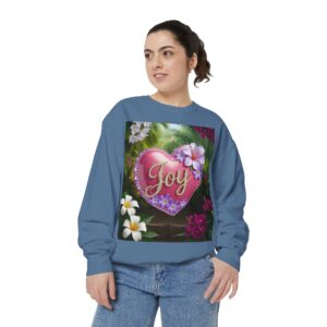 Sweatshirt Unisex with our Inspirational "Joy" 'Solid Pink Heart' Design! Faith Apparel Gospel Fashion Jumper, Pullover