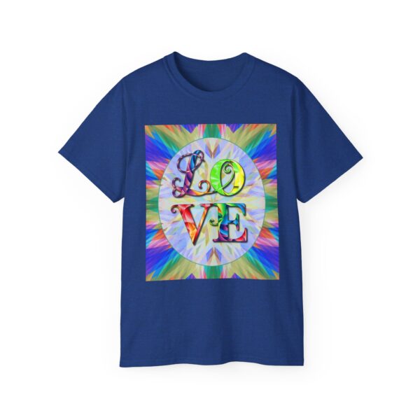 Our inspirational "Love" 'kaleidoscope' Design!! on a Christian Unisex Cotton T-Shirt, Faith Spiritual Apparel, Love Gift - Image 21