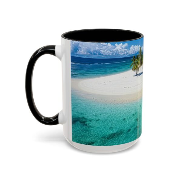 Our inspirational "Five Palm Island" Ceramic Accent Coffee Mug Design is Perfect for Wedding Gifts, Inspirational Decor - Image 19