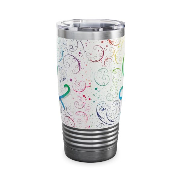 Our inspirational "Love" 'spirals' Design Tumbler | 20oz Inspirational Travel Mug, Motivational Drinkware, Perfect for Gifting - Image 9