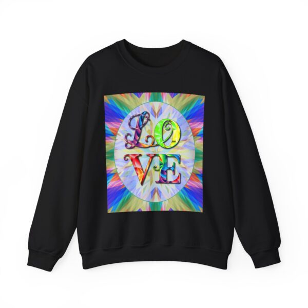 Crewneck Sweatshirt-with our inspirational "Love" 'kaleidoscope' Design!! Vintage Inspired Faith Apparel, Gospel Fashion Unisex Heavy - Image 8