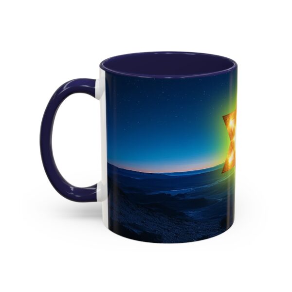 Our inspirational 'Star of David over Israel' Ceramic Accent Coffee Mug Design is Perfect for Wedding Gifts, Inspirational Decor - Image 7