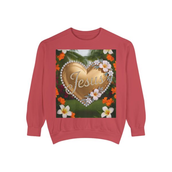 Sweatshirt Unisex with our Inspirational "Jesus" 'Diamond Ring-Solid Gold Heart' Design! Faith Apparel Gospel Fashion - Image 11