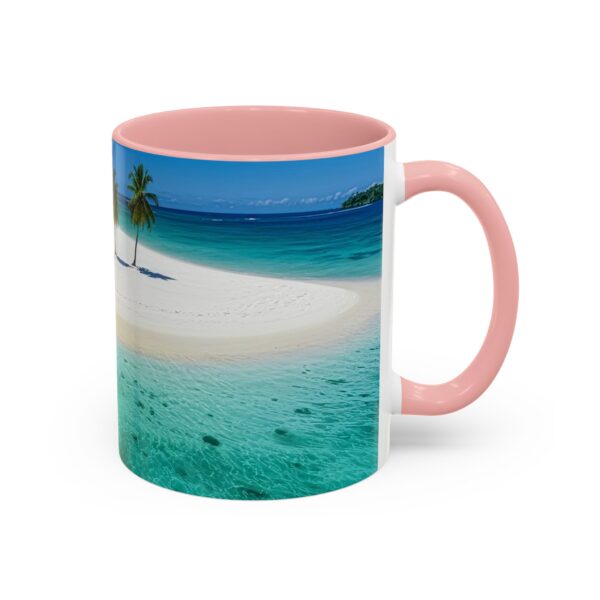 Our inspirational "Five Palm Island" Ceramic Accent Coffee Mug Design is Perfect for Wedding Gifts, Inspirational Decor - Image 10