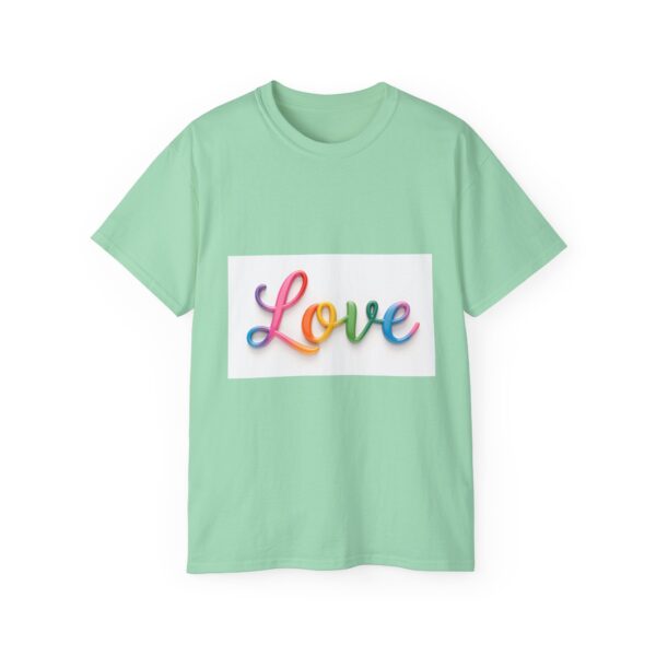 Our inspirational "Love" Design!! on a Christian Unisex Cotton T-Shirt, Faith Spiritual Apparel, Love Gift - Image 13