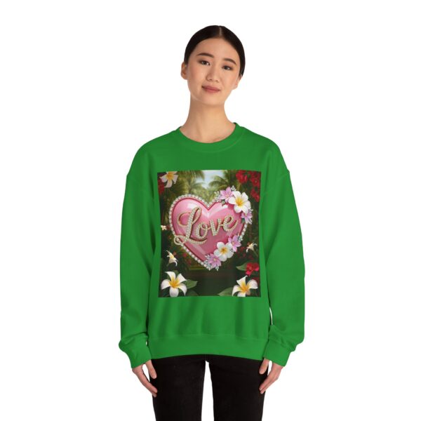 Crewneck Sweatshirt-with our inspirational "Love" 'Solid Pink Heart' Design!! Vintage Inspired Faith Apparel, Gospel Fashion Unisex Heavy - Image 16