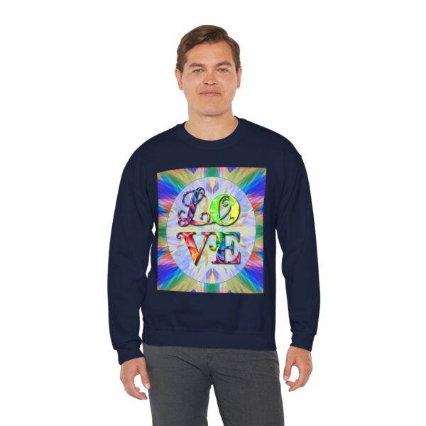 Crewneck Sweatshirt-with our inspirational "Love" 'kaleidoscope' Design!! Vintage Inspired Faith Apparel, Gospel Fashion Unisex Heavy - Image 18