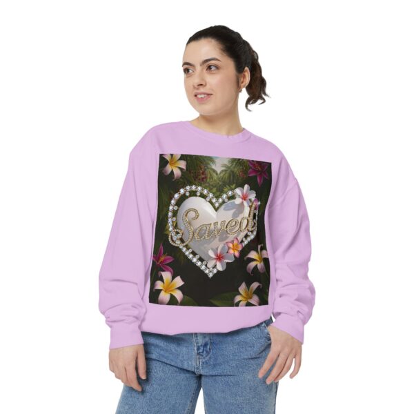 Sweatshirt Unisex with our Inspirational "Saved" 'Pure White Heart' Design! Faith Apparel Gospel Fashion Jumper, Pullover - Image 39