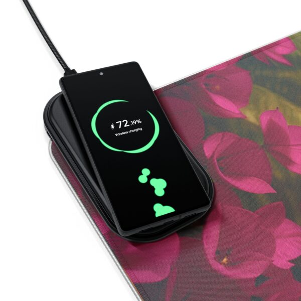LED + Wireless Charger Gaming Mouse Pad with "Hope" 'Diamond Ring Heart' Design, Gaming Desk Accessory, Tech Gift, Home Office Gamer Essentials - Image 6