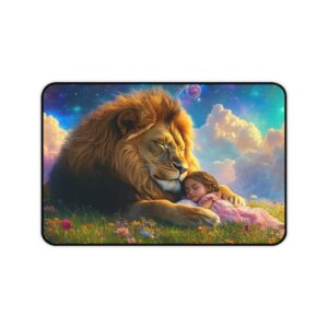 Inspirational Desk Mat 'Beth at Rest' - Mouse Pad, Office Decor Desk Accessory, Gaming Pad, Computer Mat, Non-Slip