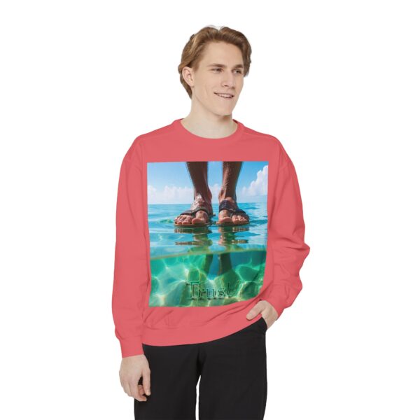 Sweatshirt Unisex Inspirational "Trust"-Walk on Water Design, Christian Apparel, Faith-Based Comfort, Religious Jumper, Gift for Believers - Image 30
