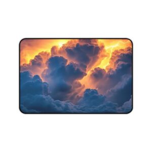 Inspirational Desk Mat 'Storm Light' - Mouse Pad, Office Decor Desk Accessory, Gaming Pad, Computer Mat, Non-Slip, Beauty of Nature