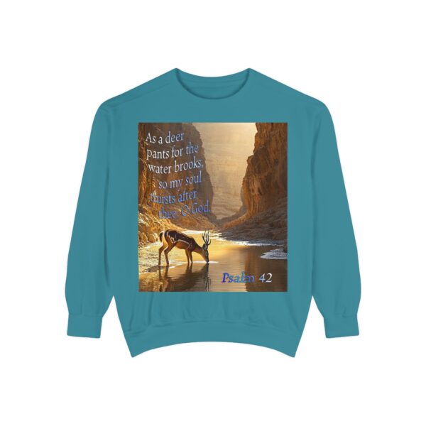 Sweatshirt Unisex with our inspirational Psalm 42 'As a Deer Pants' design! Faith Apparel Gospel Fashion Jumper, Pullover - Image 23