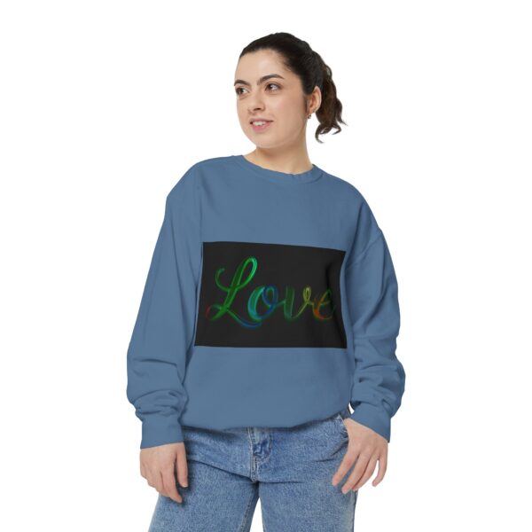 Sweatshirt Unisex with our inspirational  "Love" 'light in darkness' Design!! Faith Apparel Gospel Fashion Jumper, Pullover - Image 3
