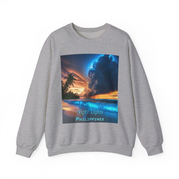 Crewneck Sweatshirt with our "Night Lights-Philippines" design! Tropical Beach Beauty of Creation Inspirational Sweatshirt Unisex - Image 8
