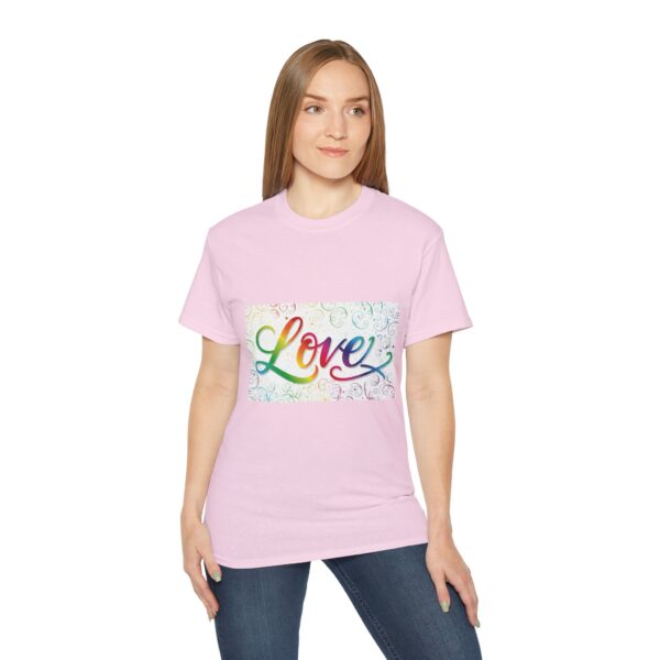 Our inspirational "Love" 'spirals' Design!! on a Christian Unisex Cotton T-Shirt, Faith Spiritual Apparel, Love Gift - Image 28