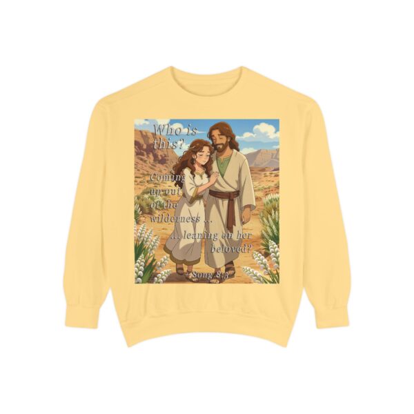 Sweatshirt Unisex Inspirational-with our "Who is this?" from Song of Solomon 8:5 design in ANIME style! Faith Apparel Gospel Fashion Jumper, Pullover - Image 12