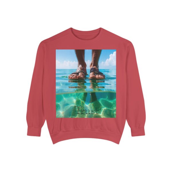 Sweatshirt Unisex Inspirational "Trust"-Walk on Water Design, Christian Apparel, Faith-Based Comfort, Religious Jumper, Gift for Believers - Image 31