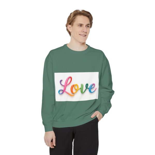 Sweatshirt Unisex with our inspirational  "Love" Design!! Faith Apparel Gospel Fashion Jumper, Pullover - Image 4