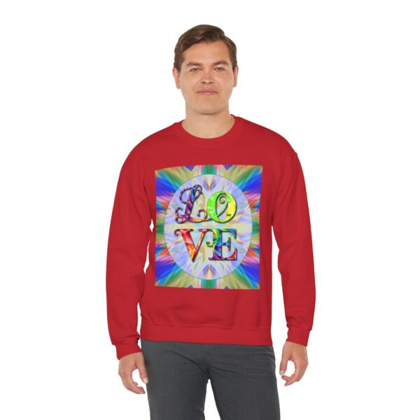 Crewneck Sweatshirt-with our inspirational "Love" 'kaleidoscope' Design!! Vintage Inspired Faith Apparel, Gospel Fashion Unisex Heavy - Image 22