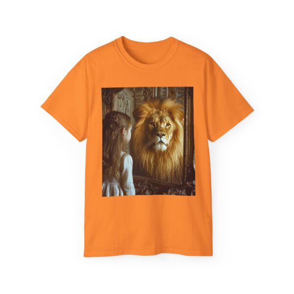 Our 'Lion in the Mirror' Inspirational Design Christian Faith Apparel Unisex Cotton T-Shirt Vintage, Lion of Judah and Aslan-Inspired Gift - Image 7