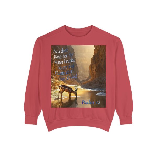 Sweatshirt Unisex with our inspirational Psalm 42 'As a Deer Pants' design! Faith Apparel Gospel Fashion Jumper, Pullover - Image 8